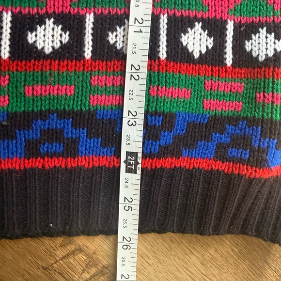 Vintage Multicolored 80s 90s Geometric Crewneck Sweater Womens L Large Vibrant - Picture 6 of 6